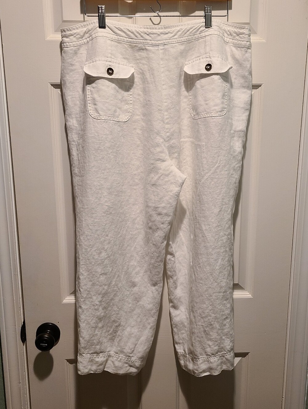 100% Linen Cropped Pants - Picture 2 of 4